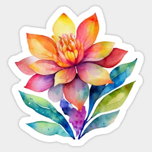 Watercolor flower Sticker